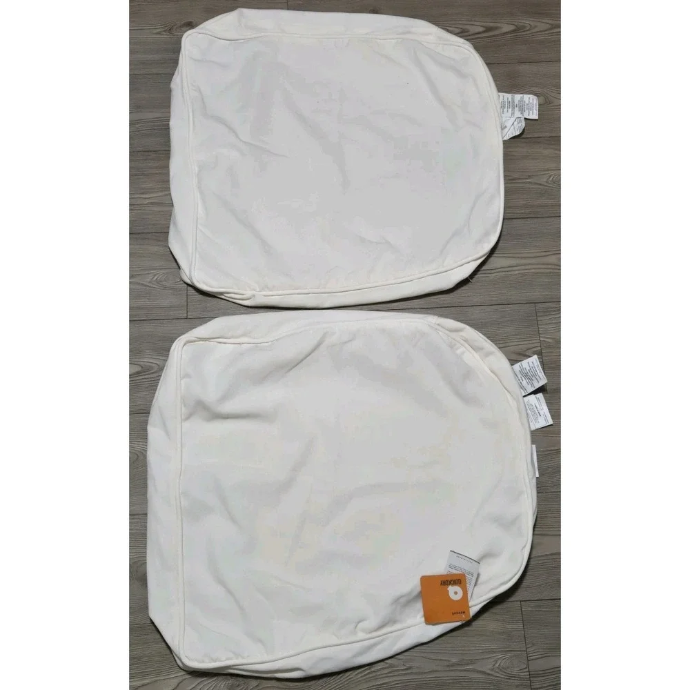 Pottery Barn Outdoor Furniture Seat Cushion Covers Set Of 2 Ivory 26.20